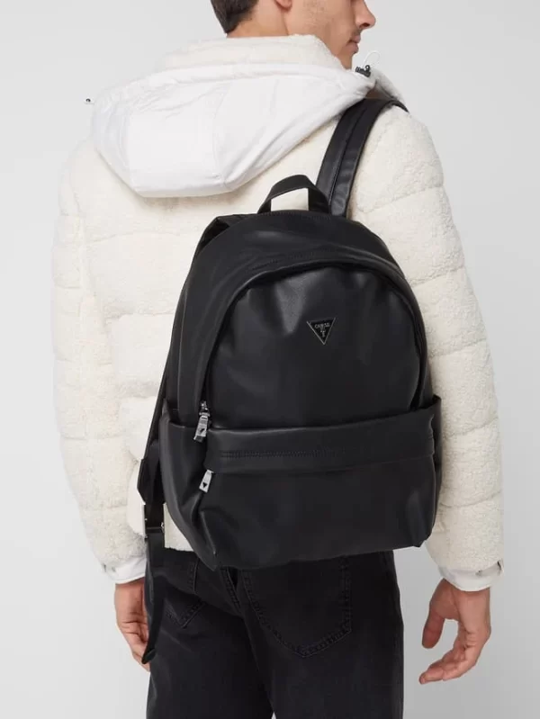 Guess Rucksack Mit Saffiano-Struktur Modell ‘Certosa’ – Schwarz 1