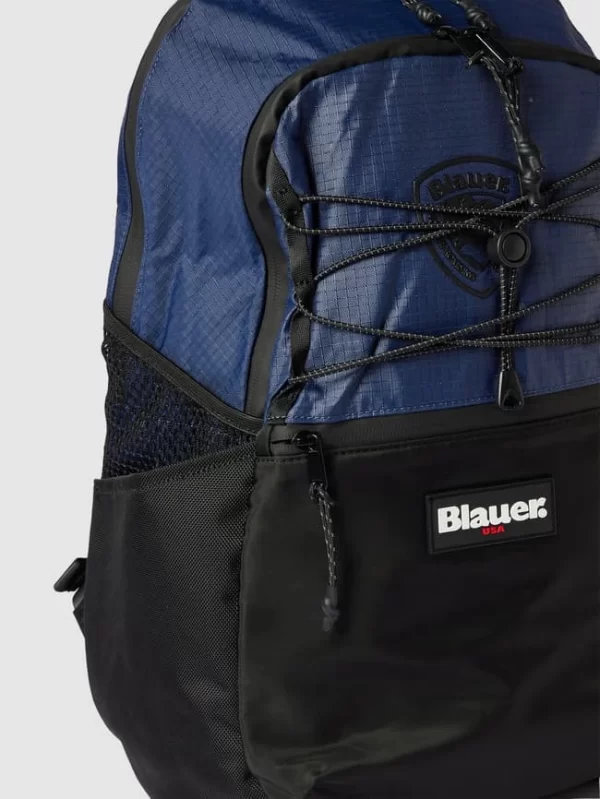 Blauer USA Rucksack Mit Label-Details Modell ‘LIGHT’ – Marineblau 4