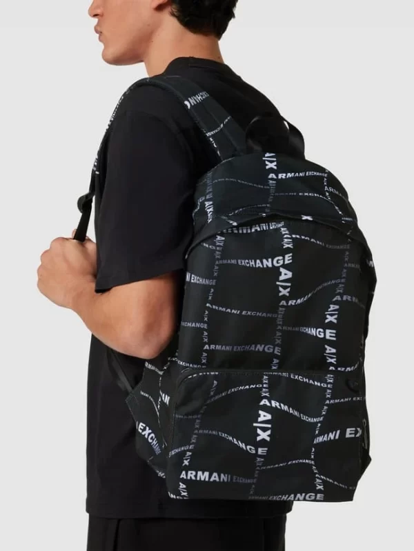 ARMANI EXCHANGE Rucksack Mit Allover-Muster Modell ‘AOP’ – Schwarz 1