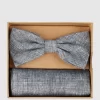 Prince Bowtie Fliege Mit Einstecktuch Im Set – Marineblau 11
