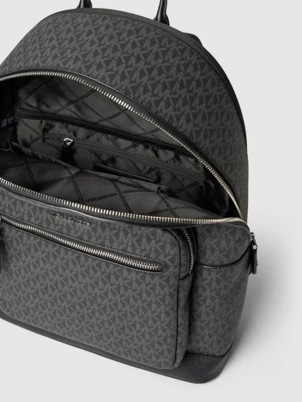 Michael Kors Rucksack Mit Allover-Logo – Schwarz 6