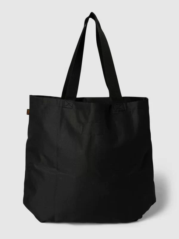 Alpha Industries Tote Bag Mit Label-Patch Modell ‘LABEL SHOPPING BAG’ – Schwarz 6
