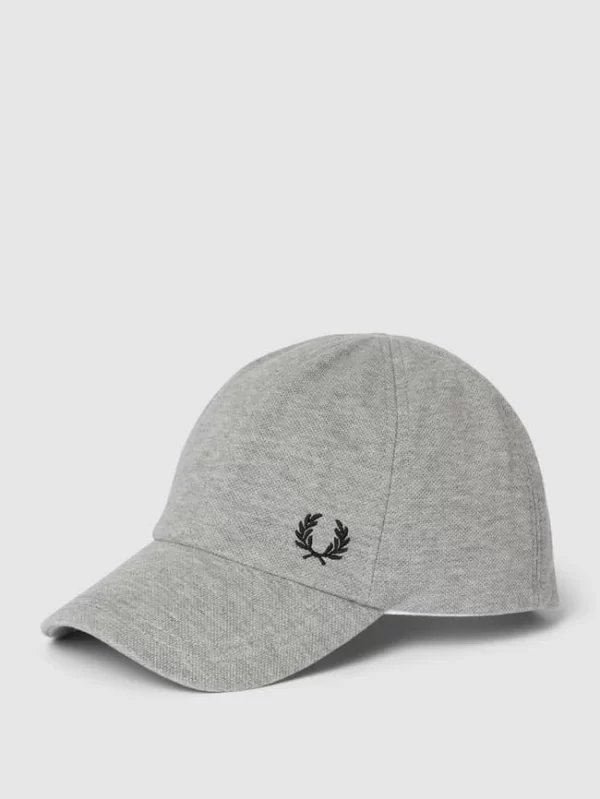 Fred Perry Basecap Mit Logo-Stitching – Hellgrau Meliert 1