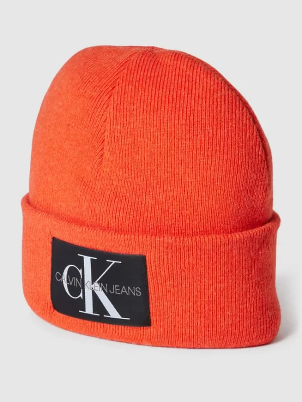 Calvin Klein Jeans Beanie Mit Label-Detail Modell ‘BEANIE’ – Orange 1