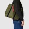 Alpha Industries Tote Bag Mit Label-Patch Modell ‘LABEL SHOPPING BAG’ – Olivgrün 22