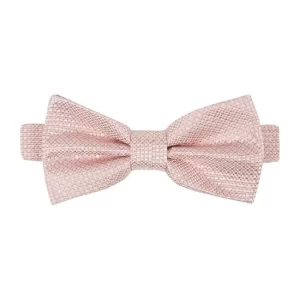 Prince Bowtie Fliege Und Einstecktuch Im Set Mit Webmuster – Rosé 9