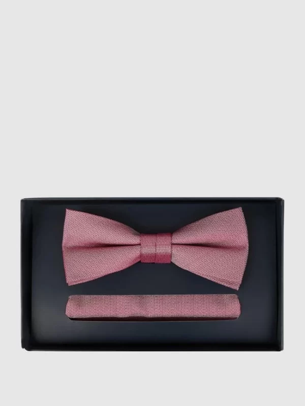 Willen Fliege Und Einstecktuch Im Set – Fuchsia 1