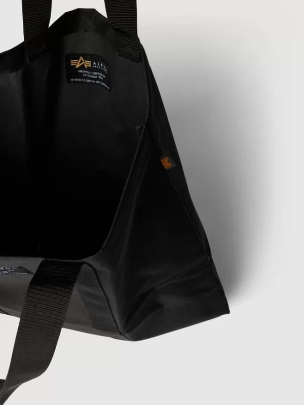 Alpha Industries Tote Bag Mit Label-Patch Modell ‘LABEL SHOPPING BAG’ – Schwarz 5