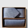 Prince Bowtie Krawatte Und Einstecktuch Im Set – Marineblau 13
