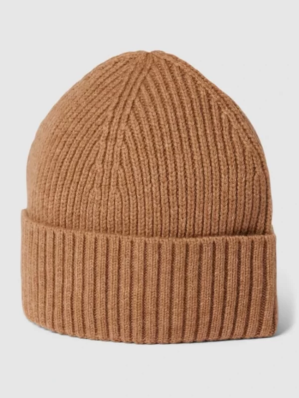 MCNEAL Beanie In Ripp-Optik – Camel Meliert 1