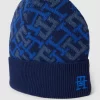 Tommy Hilfiger Beanie Mit Allover-Muster Modell ‘MONOGRAM BEANIE’ – Dunkelblau 8