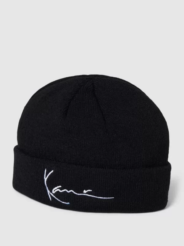 KARL KANI Beanie Mit Label-Stitching – Schwarz 1