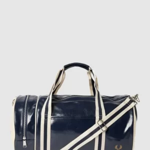 Fred Perry Duffel Bag In Leder-Optik Modell ‘CLASSIC’ – Marineblau 9