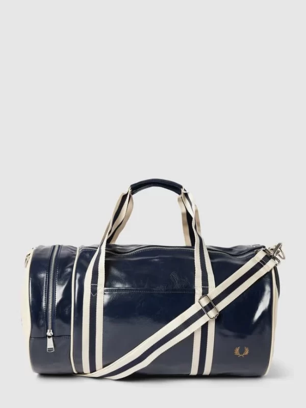 Fred Perry Duffel Bag In Leder-Optik Modell ‘CLASSIC’ – Marineblau 3