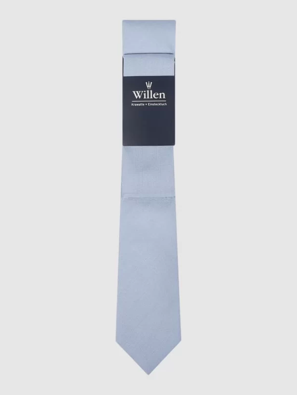 Willen Krawatte Und Einstecktuch Im Set – Bleu 4