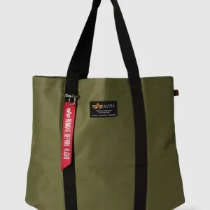 Alpha Industries Tote Bag Mit Label-Patch Modell ‘LABEL SHOPPING BAG’ – Olivgrün 9