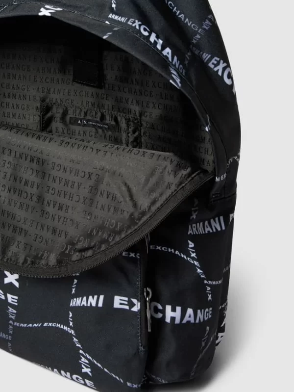 ARMANI EXCHANGE Rucksack Mit Allover-Muster Modell ‘AOP’ – Schwarz 6