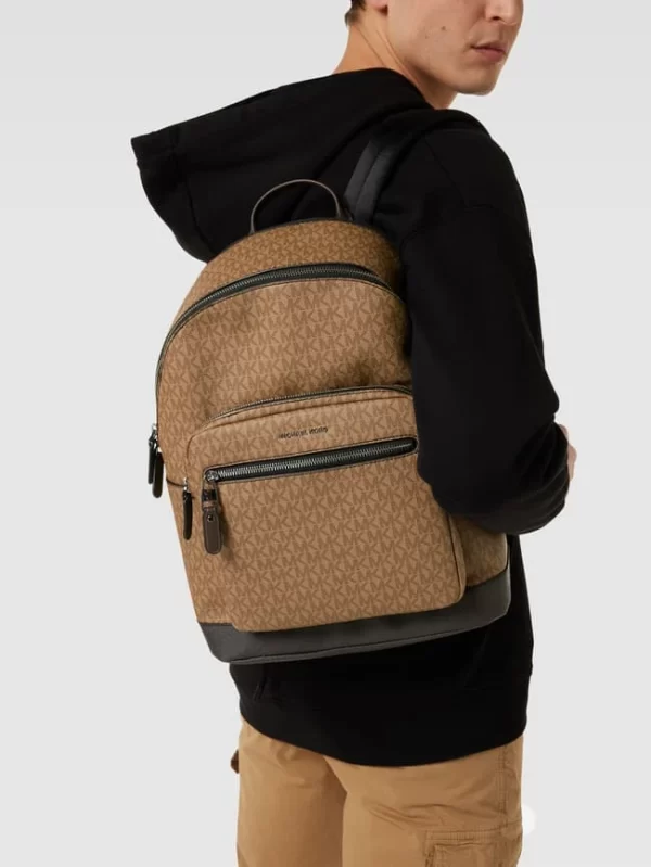 Michael Kors Rucksack Mit Allover-Logo – Beige 1