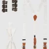 Prince Bowtie Fliege Mit Hosenträgern Im Set – Ecru 11