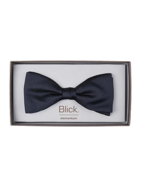 Blick Fliege Aus Seide – Marineblau 4