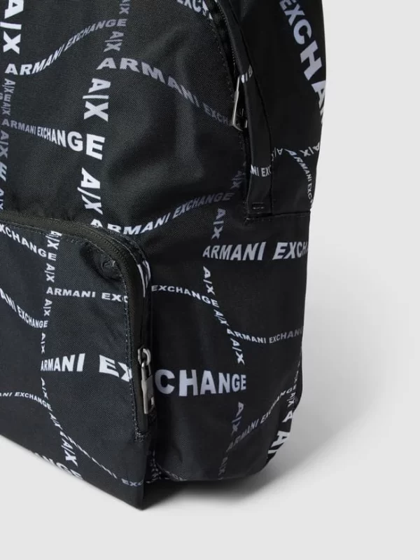 ARMANI EXCHANGE Rucksack Mit Allover-Muster Modell ‘AOP’ – Schwarz 4