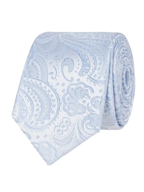Prince Bowtie Krawatte Und Einstecktuch Im Set Mit Allover-Muster – Bleu 4