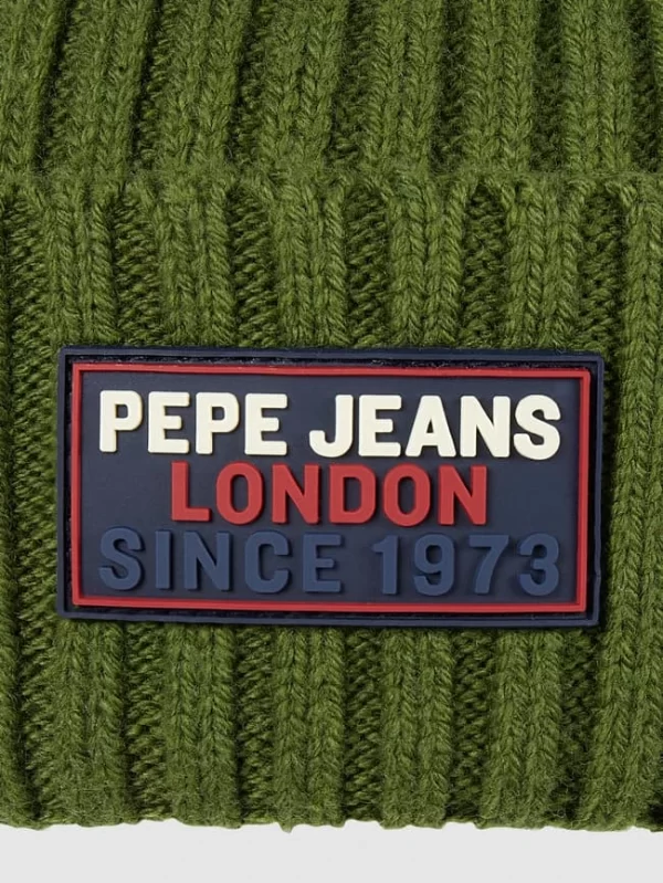 Pepe Jeans Mütze Mit Woll-Anteil Modell ‘Hayes’ – Olivgrün 3