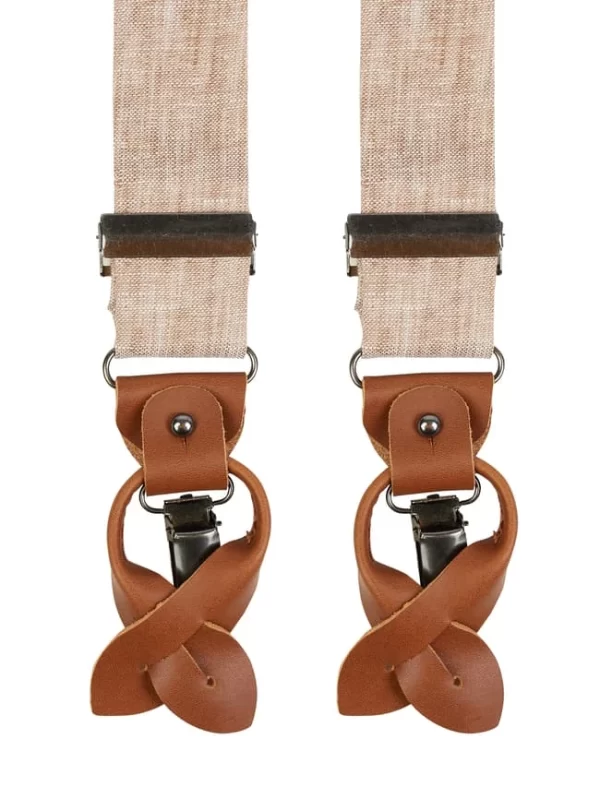 Prince Bowtie Fliege Mit Hosenträgern Im Set – Beige 3