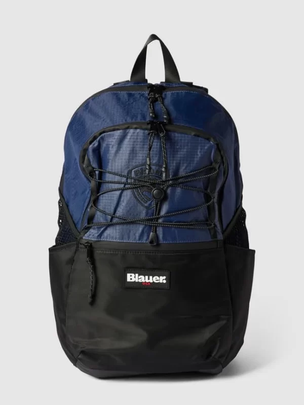 Blauer USA Rucksack Mit Label-Details Modell ‘LIGHT’ – Marineblau 3