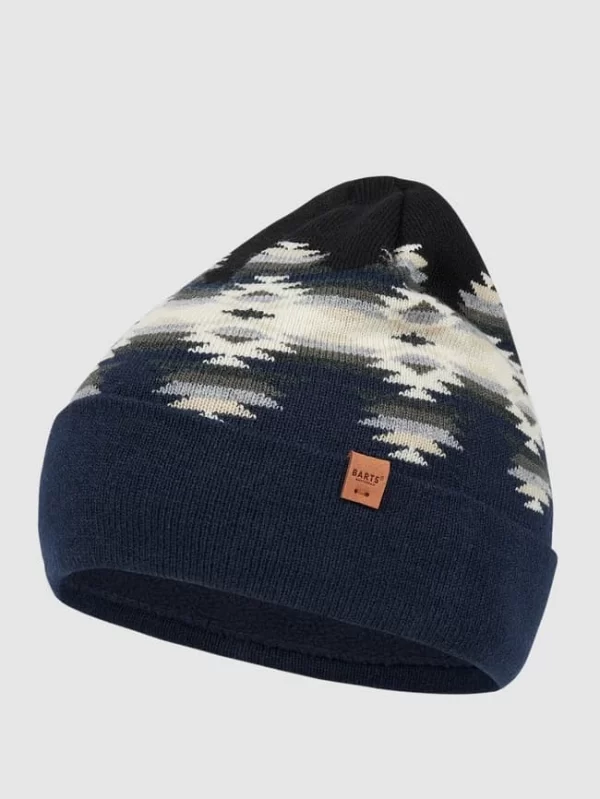 Barts Mütze Mit Allover-Muster Modell ‘Gambell’ – Marineblau 1