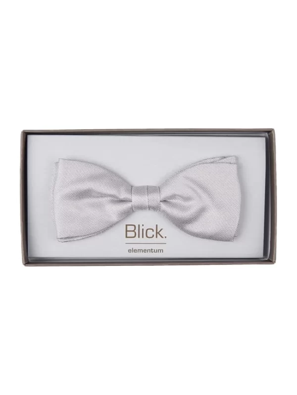 Blick Fliege Aus Seide – Silber 4