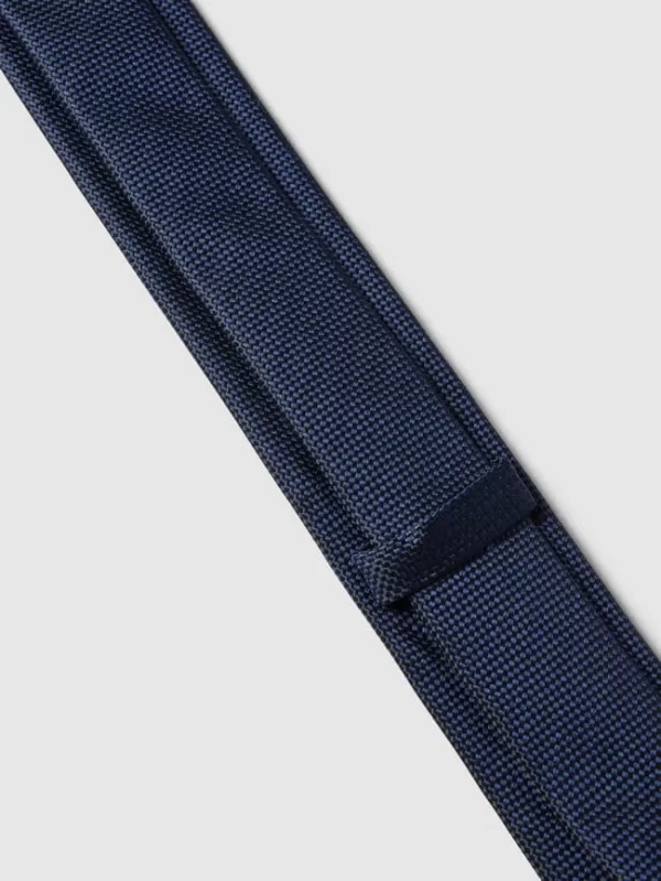 BOSS Krawatte Mit Strukturmuster – Marineblau 5