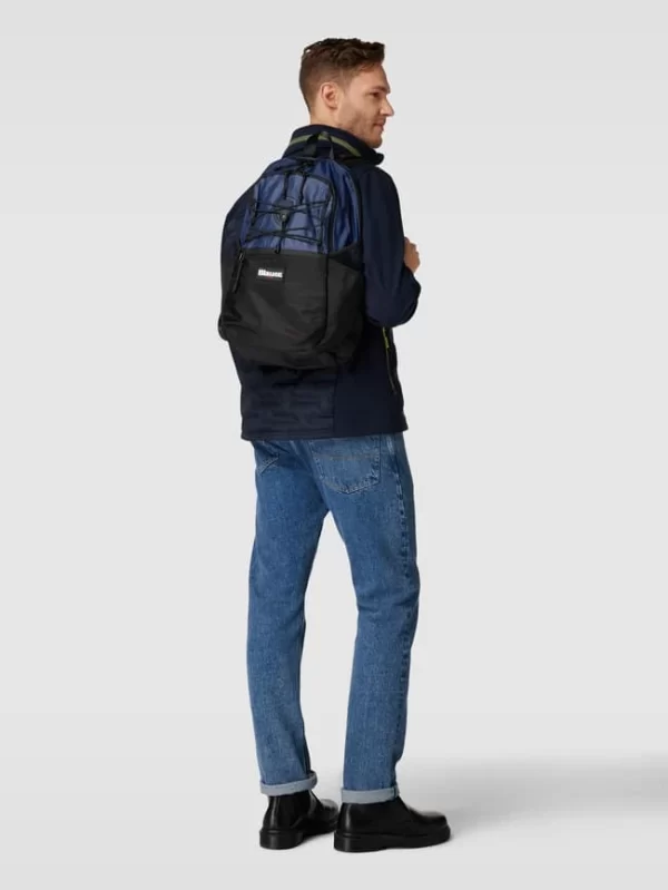 Blauer USA Rucksack Mit Label-Details Modell ‘LIGHT’ – Marineblau 1