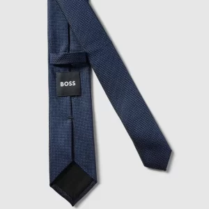 BOSS Krawatte Mit Strukturmuster – Marineblau 10