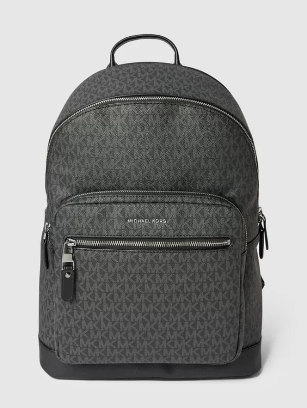 Michael Kors Rucksack Mit Allover-Logo – Schwarz 3