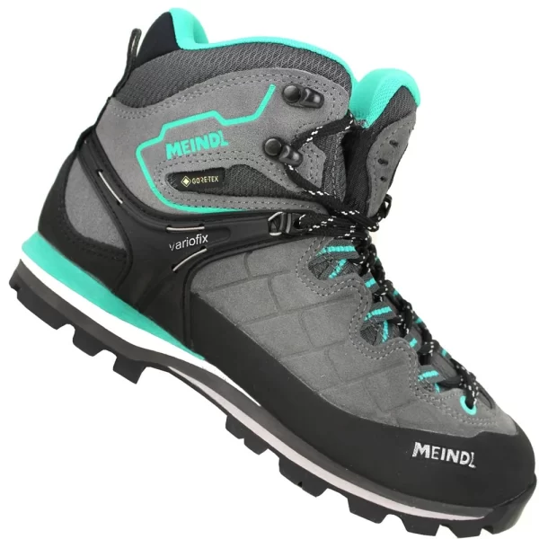 Meindl Litepeak Lady Gore-Tex Trekkingschuhe Anthrazit/Türkis Damen 1