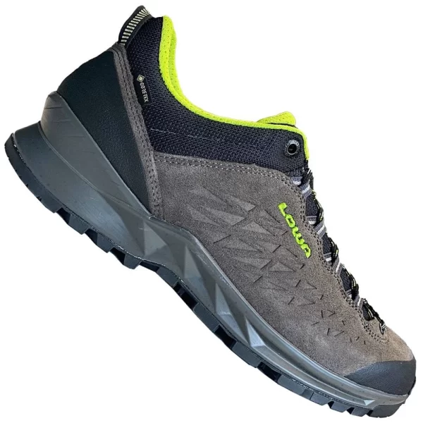 LOWA Explorer II Low GTX Wanderschuhe Anthrazit/Limone Damen 1