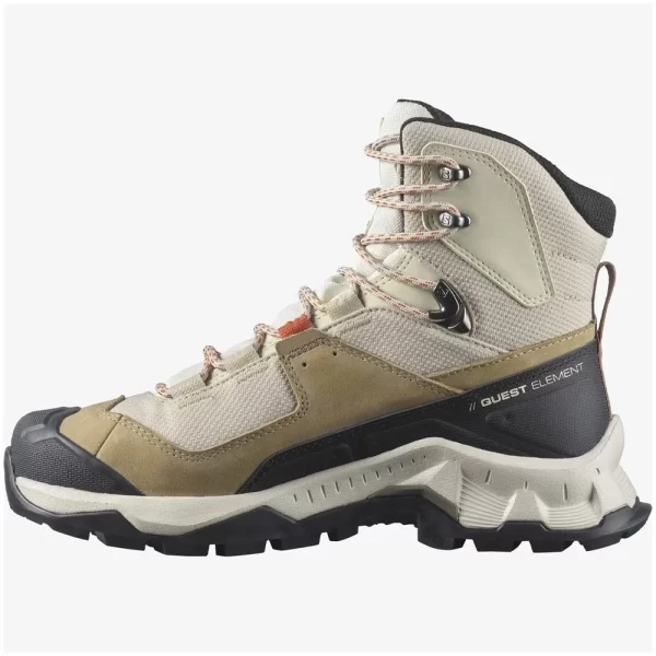 Salomon Quest Element Gore-Tex Trekkingschuhe Safari/Vanill Sky/Mecca Orange Damen 4